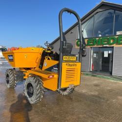 Thwaites 3 tonne swivel skip dumper,